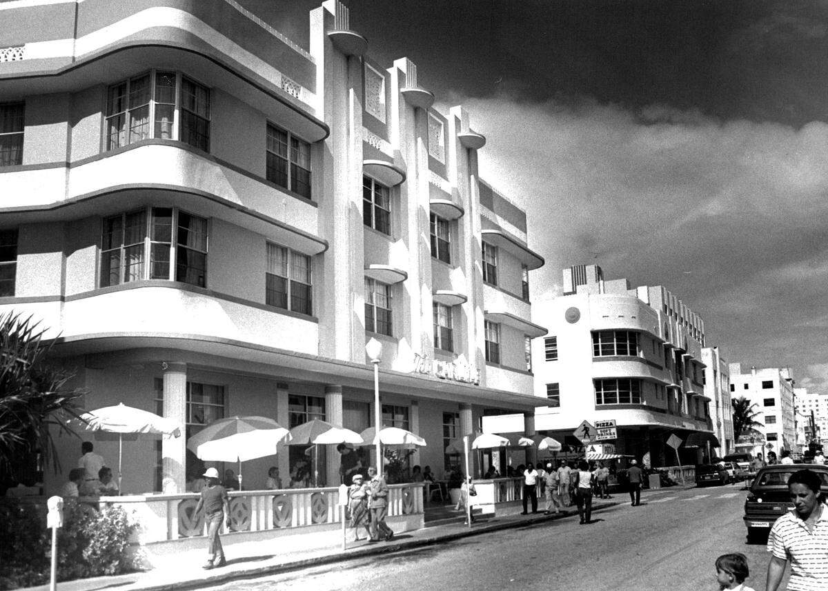 In 1988, the Carlyle and Cardozo hotels in Ocean Drive and 13th Street.