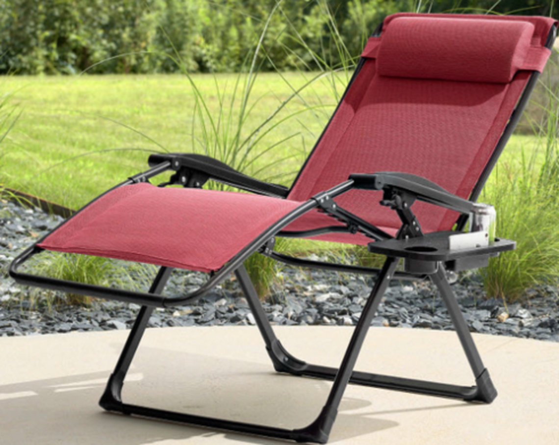 The recalled Sonoma Goods For Life Ultimate Oversized Antigravity Chair in red