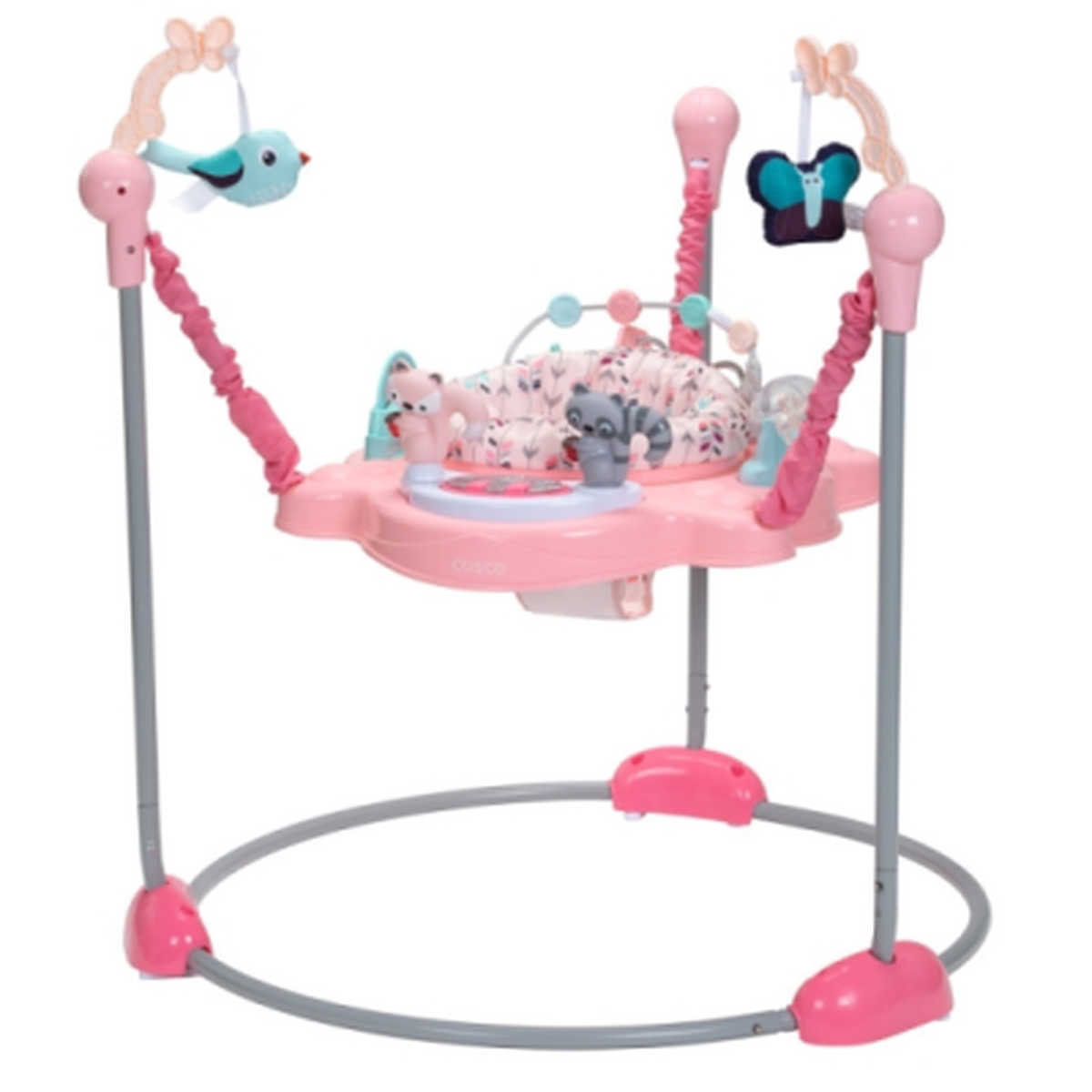 Cosco Jump, Spin & Play Activity Center in pink.