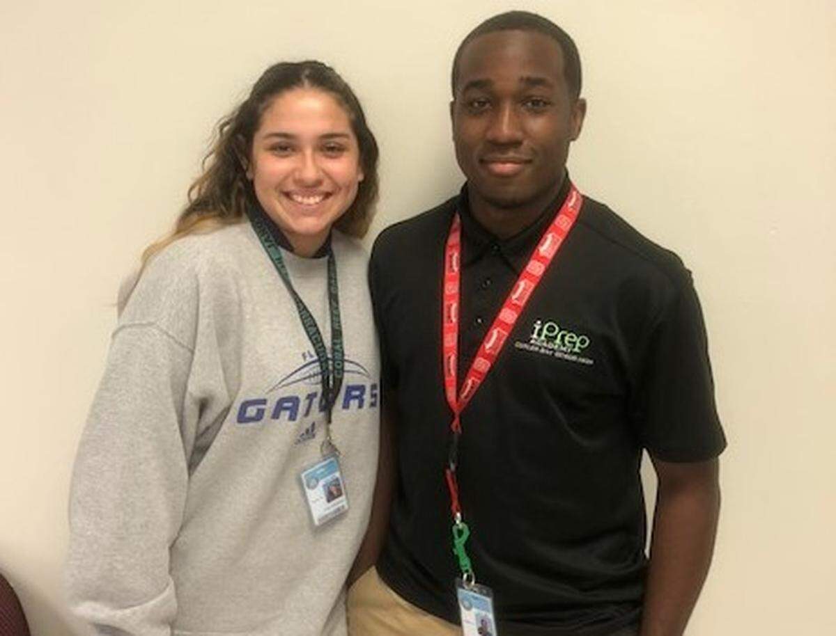 Cutler Bay High School students Chelsea Mata and Ashton Taft advanced to the second round of the 2019 Posse Scholarship Program, which trains students to become leaders and awards them with full-tuition scholarships.