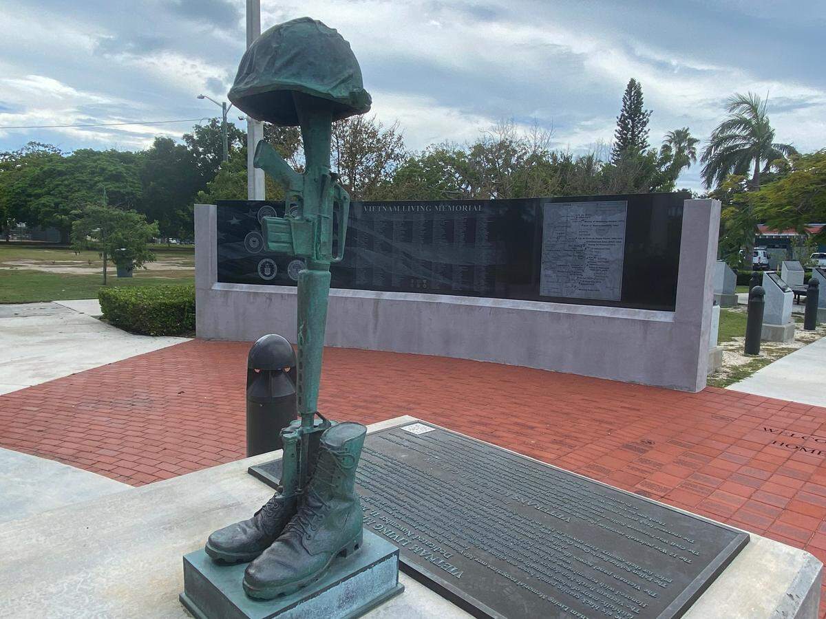 Bayview Park in Key West is home to a number of war memorials, including this one that honors those who fought in the Vietnam War.