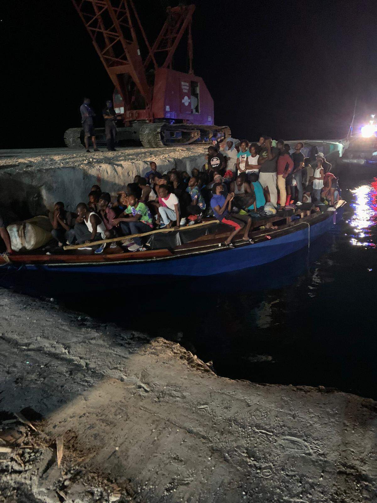 Turks and Caicos marine police interdicted 206 Haitians, including three children, at sea near Providenciales on Friday, October 9, 2020. 