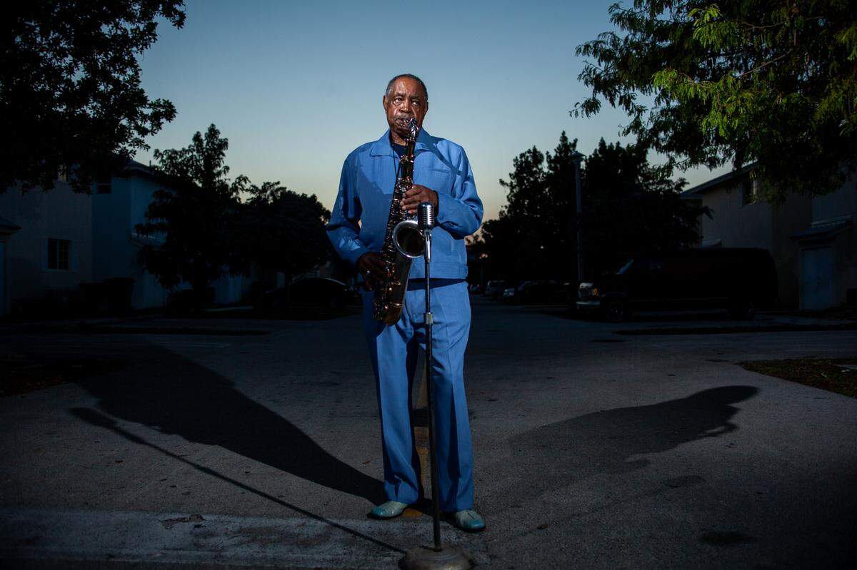 George Lane photographed as part of the “I played here” series for Overtown Music Project. The piece will be included as part of the “One Night Stand” series at Hampton Art Lovers Point Comfort Fair at Historic Ward Rooming House and Gardens during Miami Art Week.