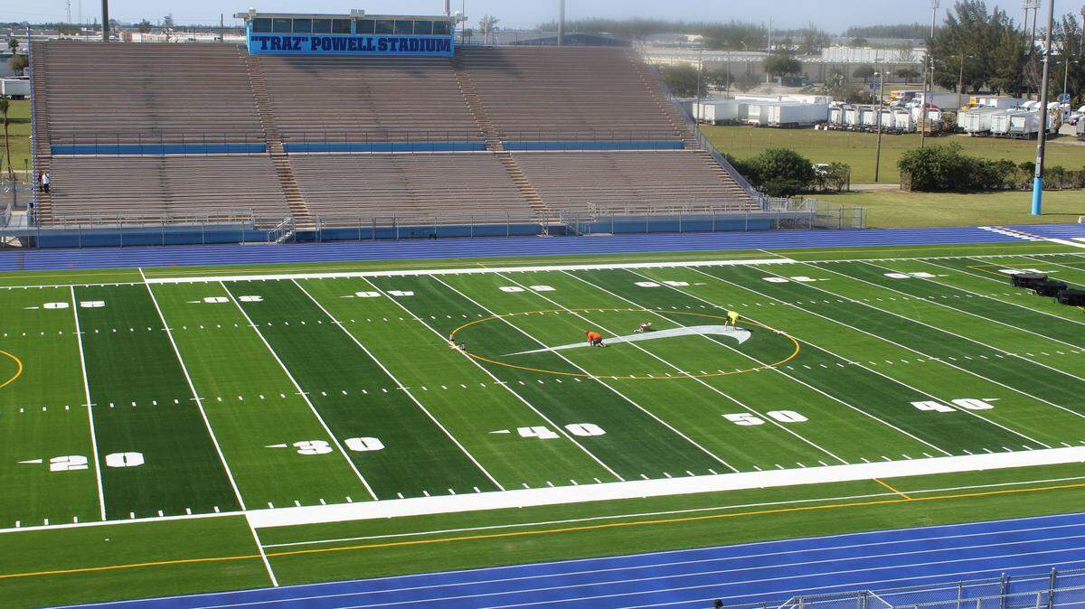 The upgraded Traz Powell Stadium.