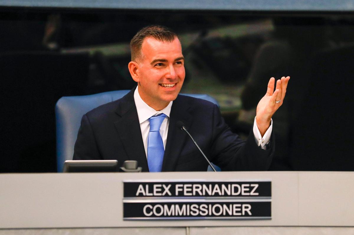 Commissioner Alex Fernandez is pictured at Miami Beach City Hall on Nov. 22, 2021.