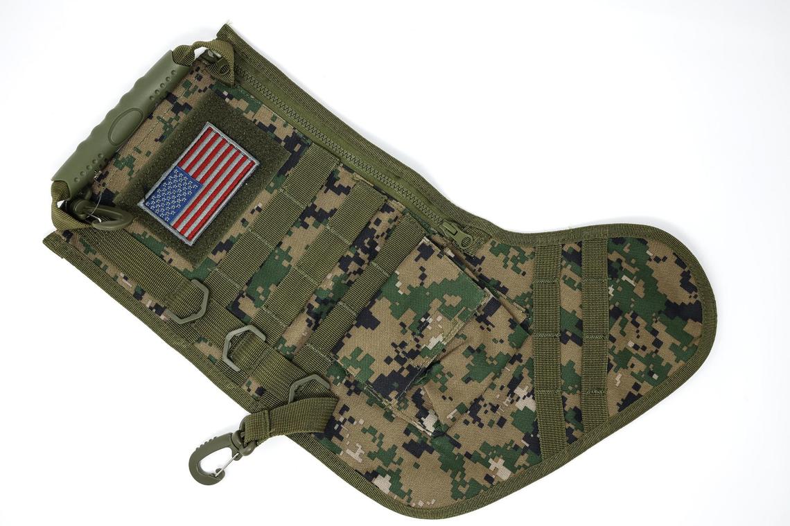 Studio shot of Tactical Christmas Stocking