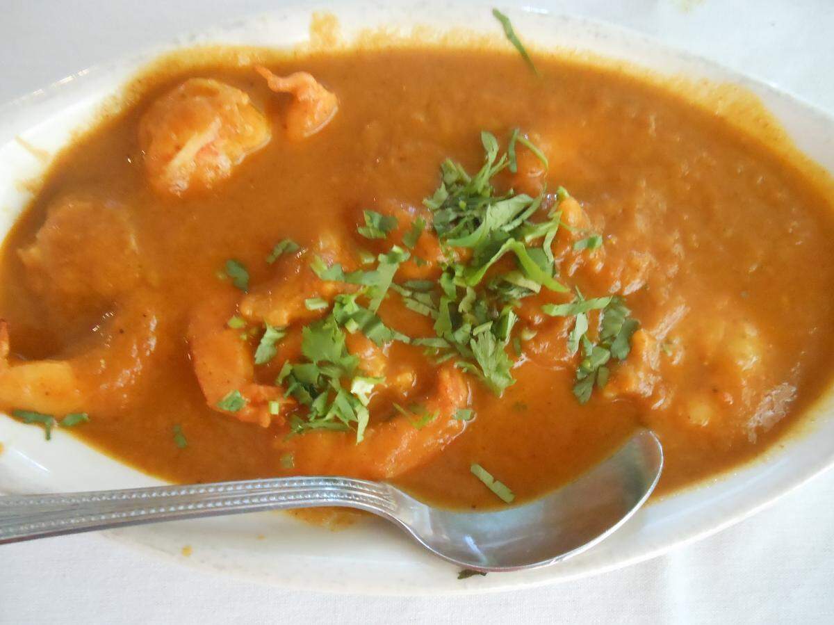 Shrimp curry at Punjab Indian Café