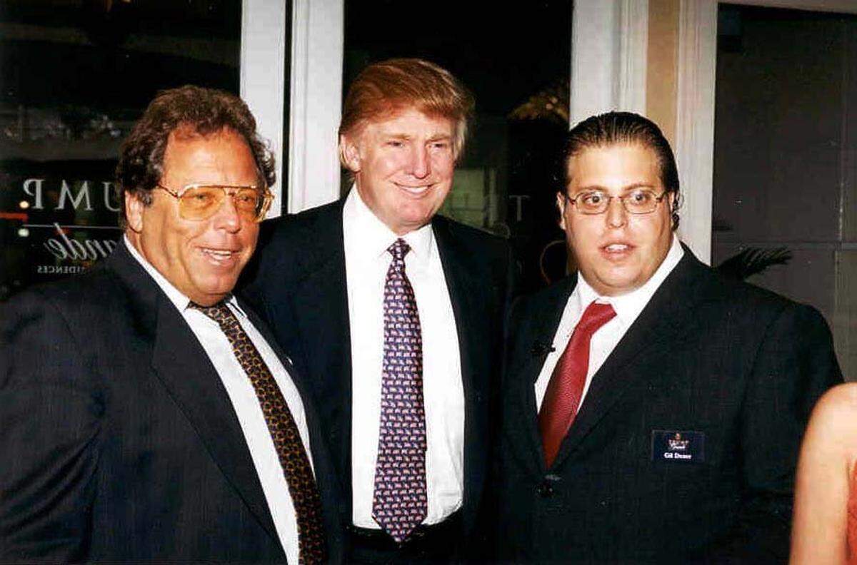 In 2002, developer Michael Dezer, Donald Trump, center, and Gil Dezer in Sunny Isles Beach to celebrate celebrate the official topping off of the Trump International Beach Resort and the groundbreaking of Trump Palace, at the time the Miami area’s tallest oceanfront condominium,