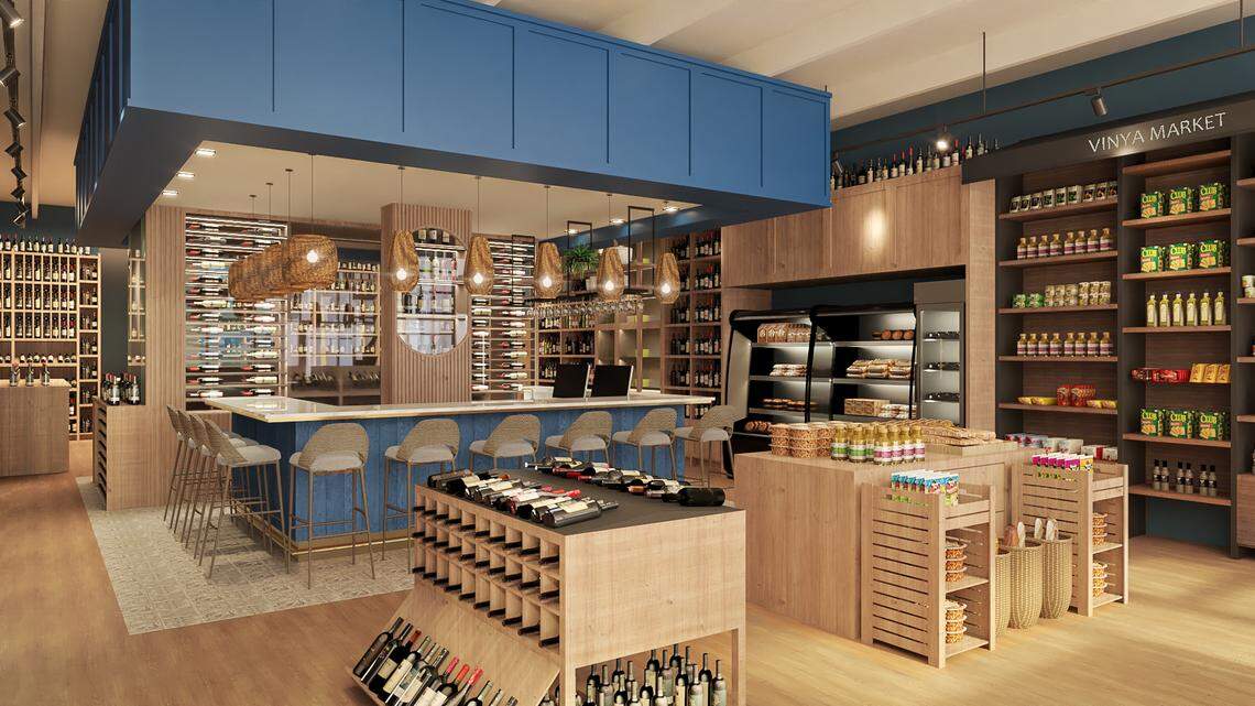 Una representación de la nueva tienda Vinya en Key Biscayne.