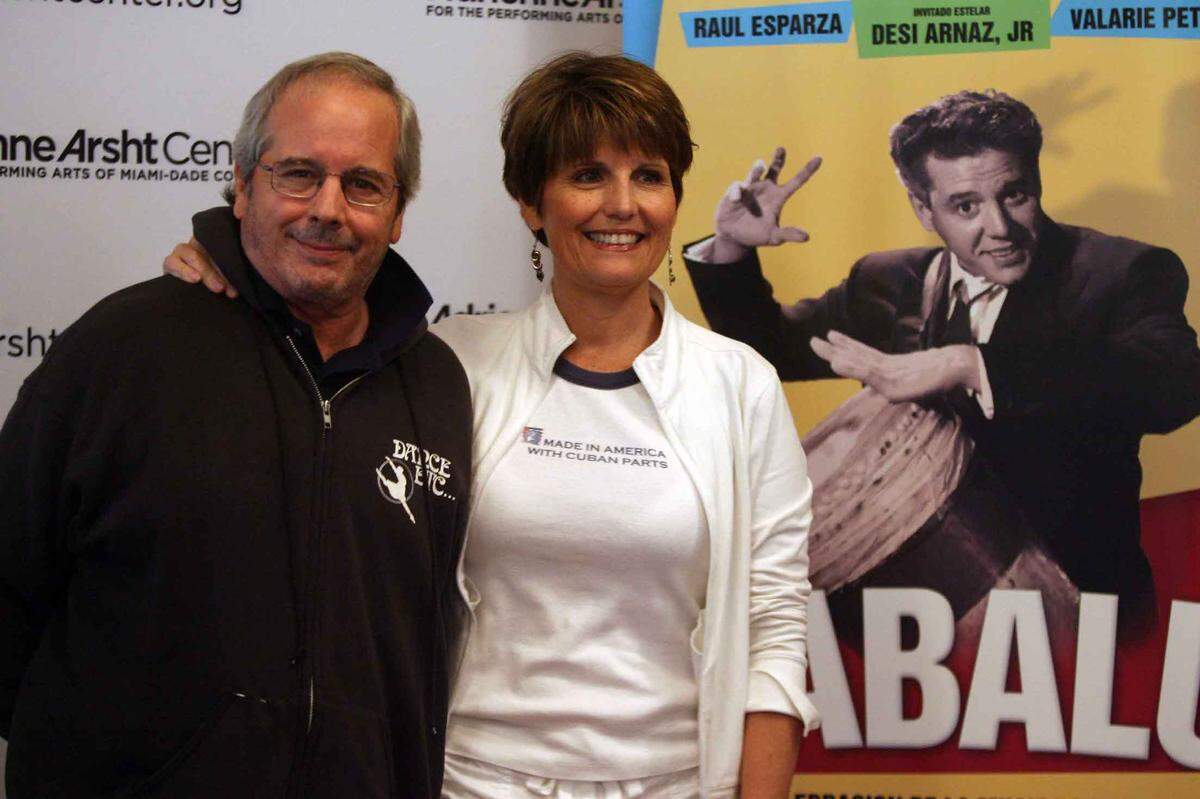 Desi Arnaz Jr. and his sister Lucie Arnaz, children of Lucille Ball and Desi Arnaz, promoting “Babalu,” a musical dedicated to their father at the Arsht Center in Miami in 2010.