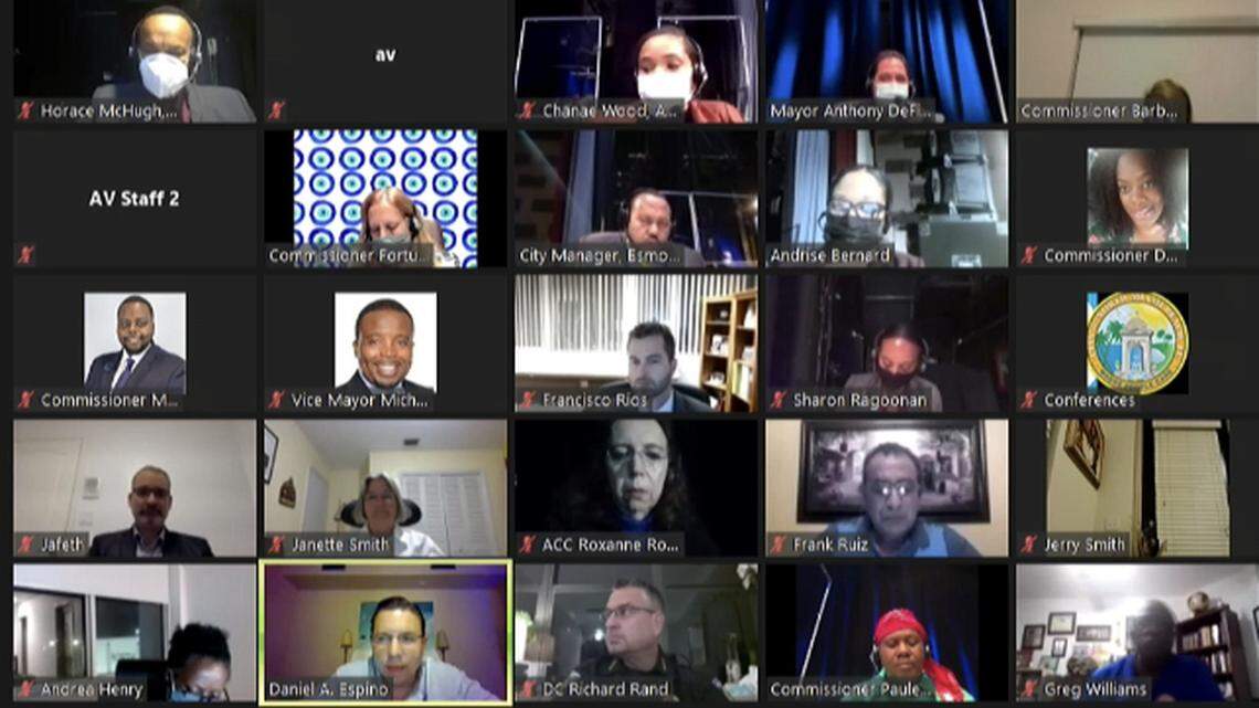 The North Miami Beach City Commission meets on Jan. 28, 2021.