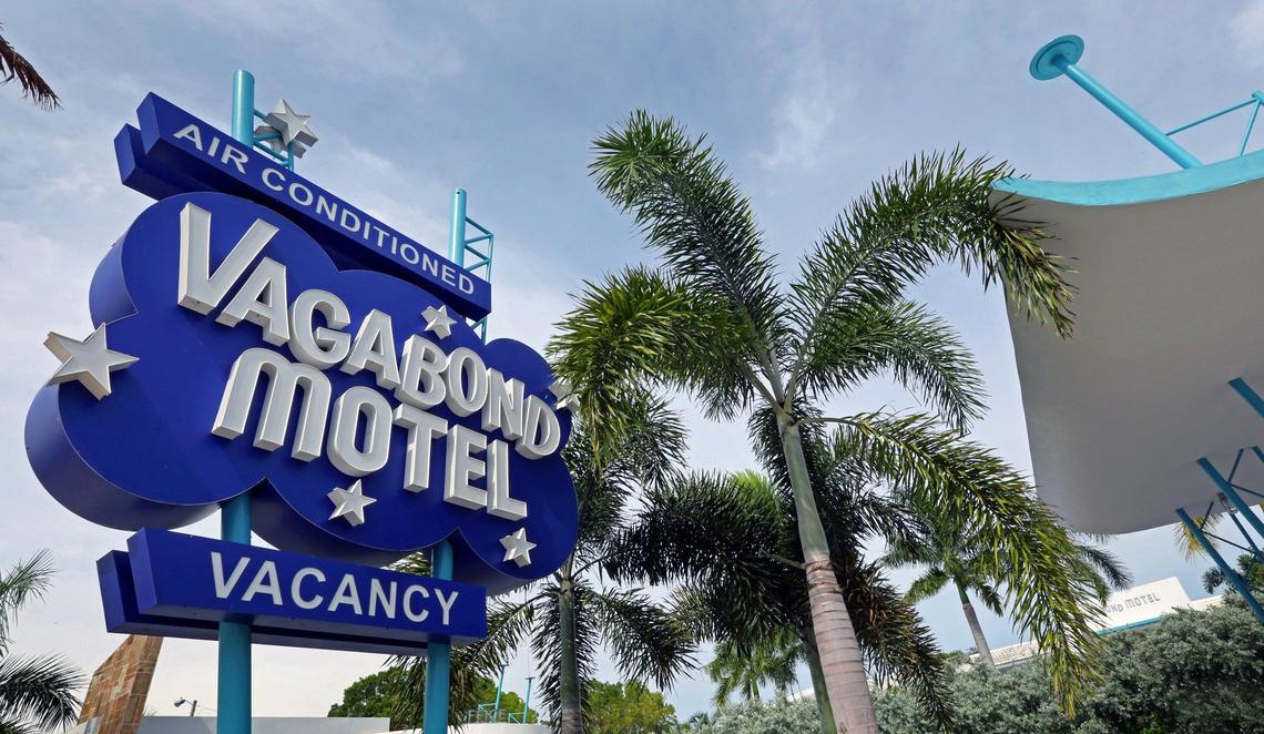 The Iconic Vagabond Motel sign is back up on Friday, Aug. 28, 2015, and the property has a redesigned restaurant.