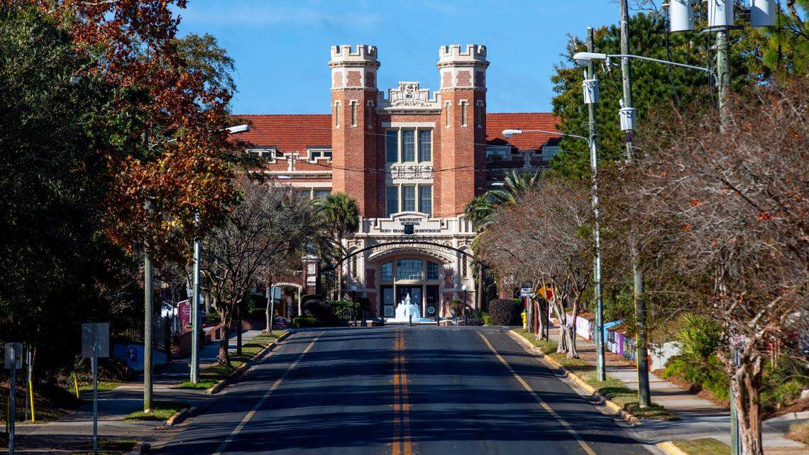 View of Florida State University in Tallahassee where in 2017 student Andrew Coffey died in a hazing incident.