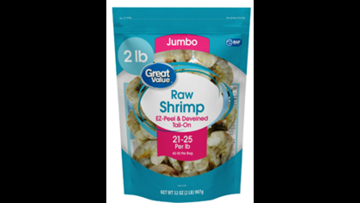 Recalled Great Value Jumbo Raw Shrimp.