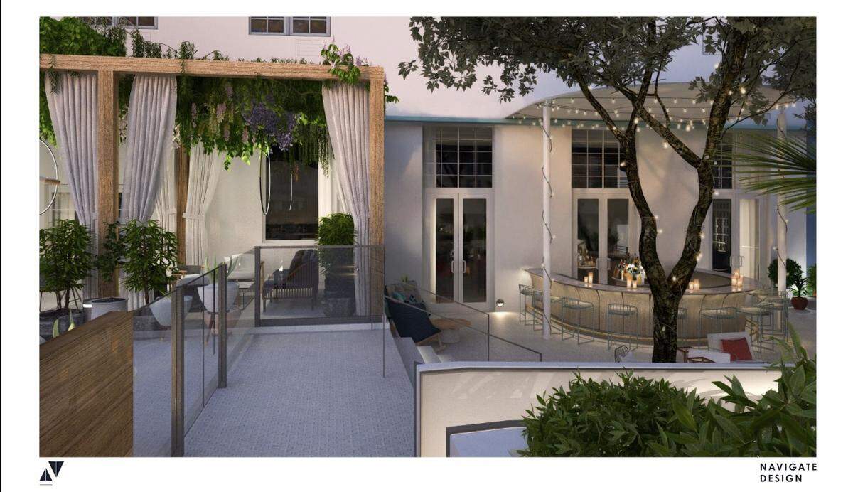 The outdoor bar at Dalia.