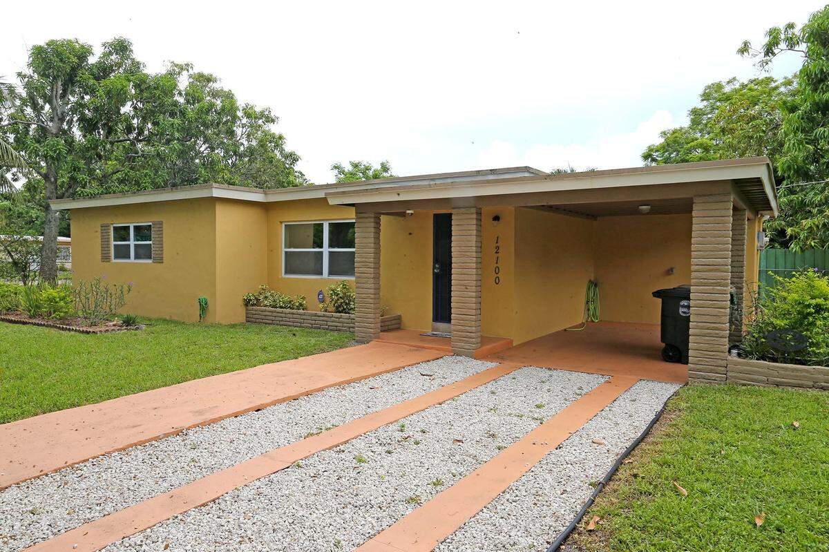 This two-bedroom, one-bath house at 12100 NW 10th Ave. in North Miami is currently listed at $284,000.