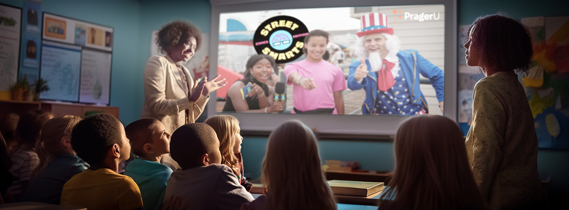 This is a promotional image provided by PragerU.