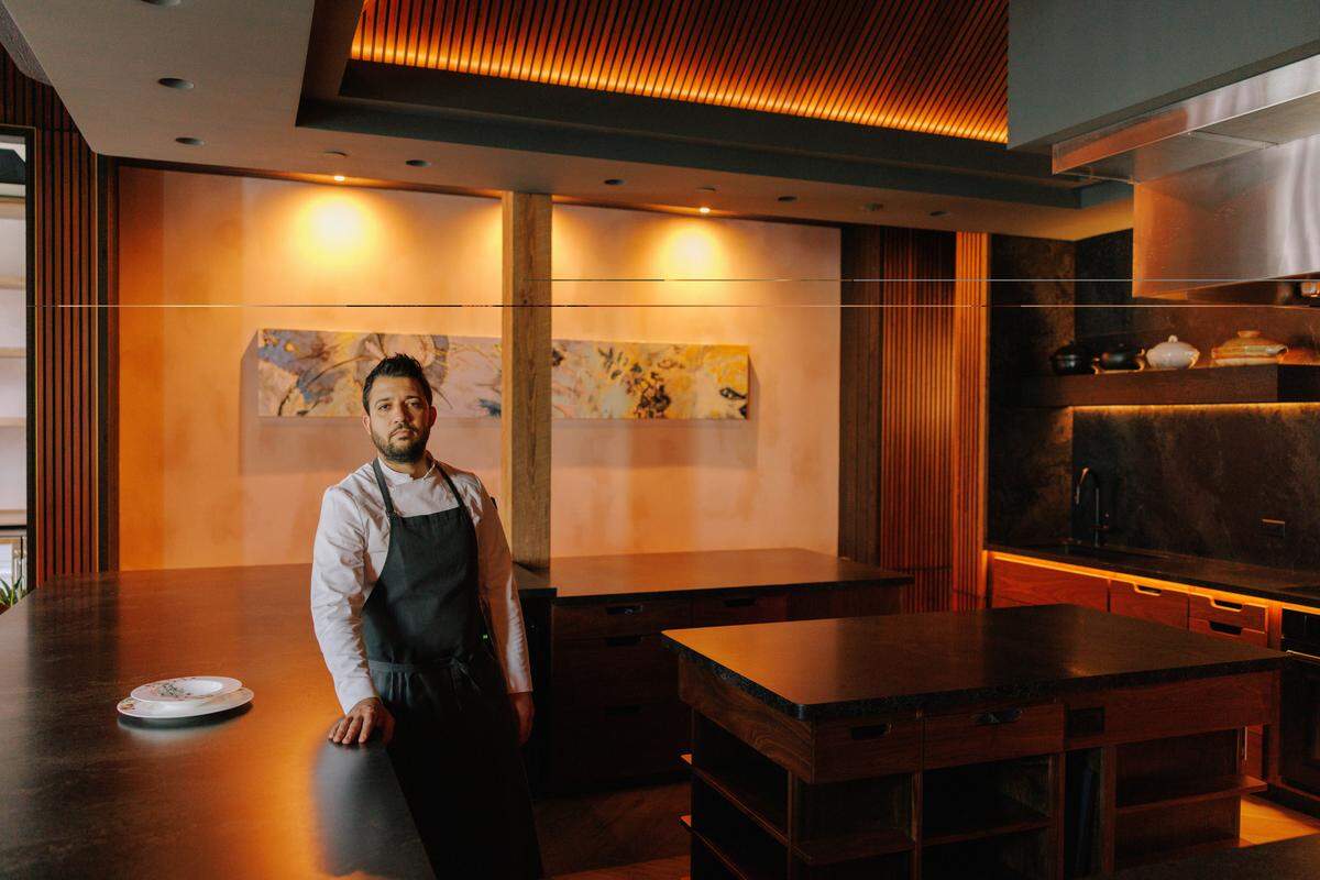 Chef Osmel González, formerly of the Michelin-starred EntreNos in Miami Shores, at the new Emelina restaurant in West Palm Beach, which serves reimagined, upscale Cuban cuisine.