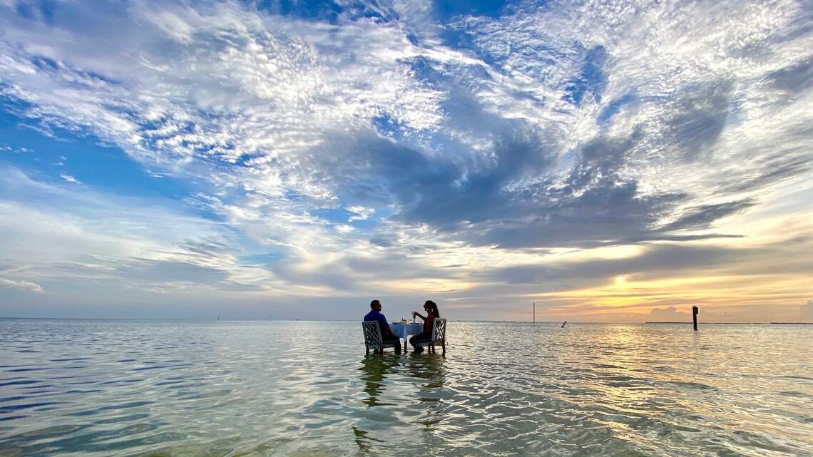 You can eat the most socially distanced dinner ever at this luxury Florida Keys resort