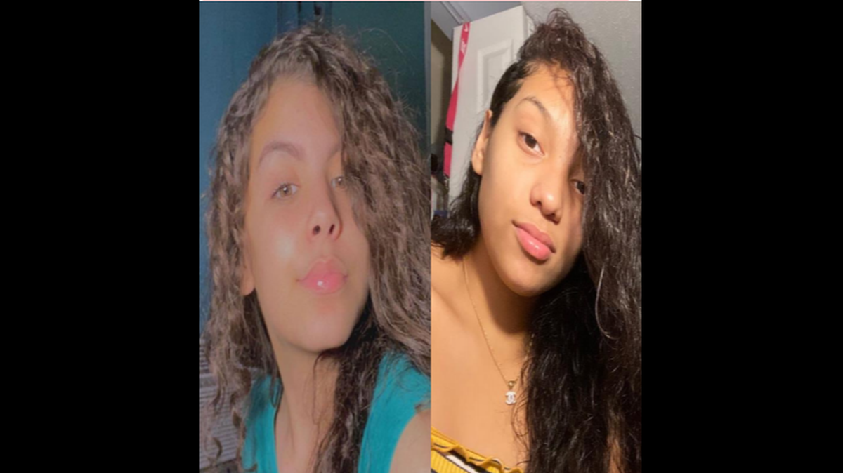 Miami police are asking for help finding runaway teens Yislen Mir Cuz, 12, (left) and Luisa Lopez, 14 (right). They went missing from their home sometime after midnight. 