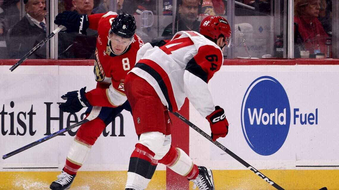 Brady Tkachuk looks the part on Florida Panthers’ top line in preseason debut