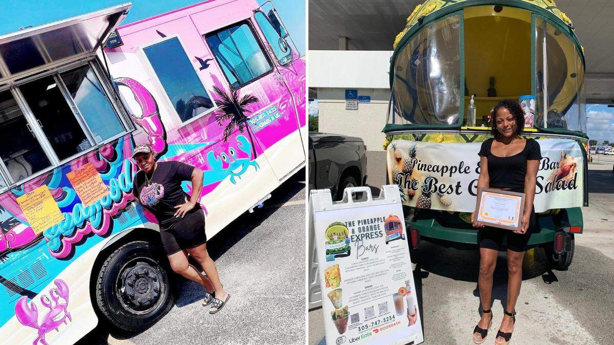 Crabs R’ Us food truck owner Yvette Bruce (left) and Pineapple Express Bar food truck owner Katherine Hernandez (right) are two of the many entrepreneur’s participating in Black Restaurant Week, which aims to level the playing field for Black restaurateurs.