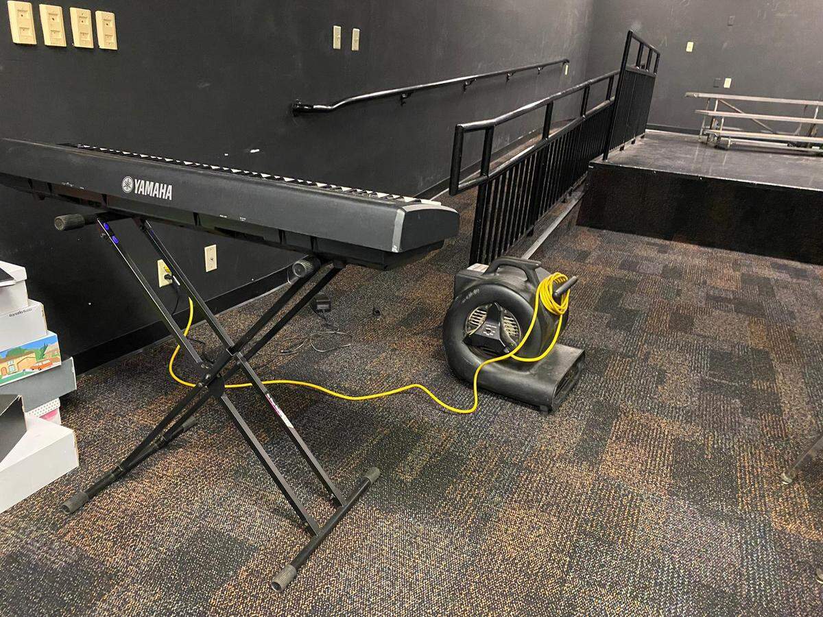 Damage left behind at Parkway Middle School in Fort Lauderdale following historical rainfall on the week of April 12, 2023.