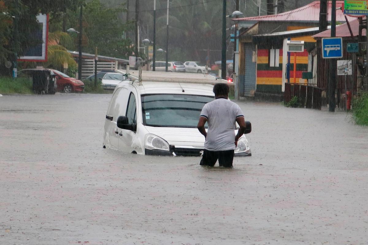Damage caused by Tropical Storm Fiona on Guadeloupe.