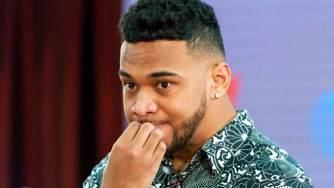 Alabama quarterback Tua Tagovailoa, a likely Dolphins draft target, takes questions after announcing his intentions to declare for the 2020 NFL Draft. Former Colts GM Bill Polian and NBC’s Chris Simms were the latest to weigh in on the QB this week.