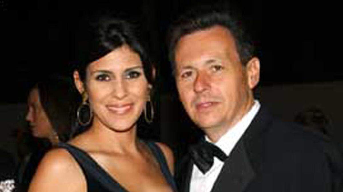 Tatiana and Sergio Pino, right, in an undated photo at the Bath Club in Miami Beach.