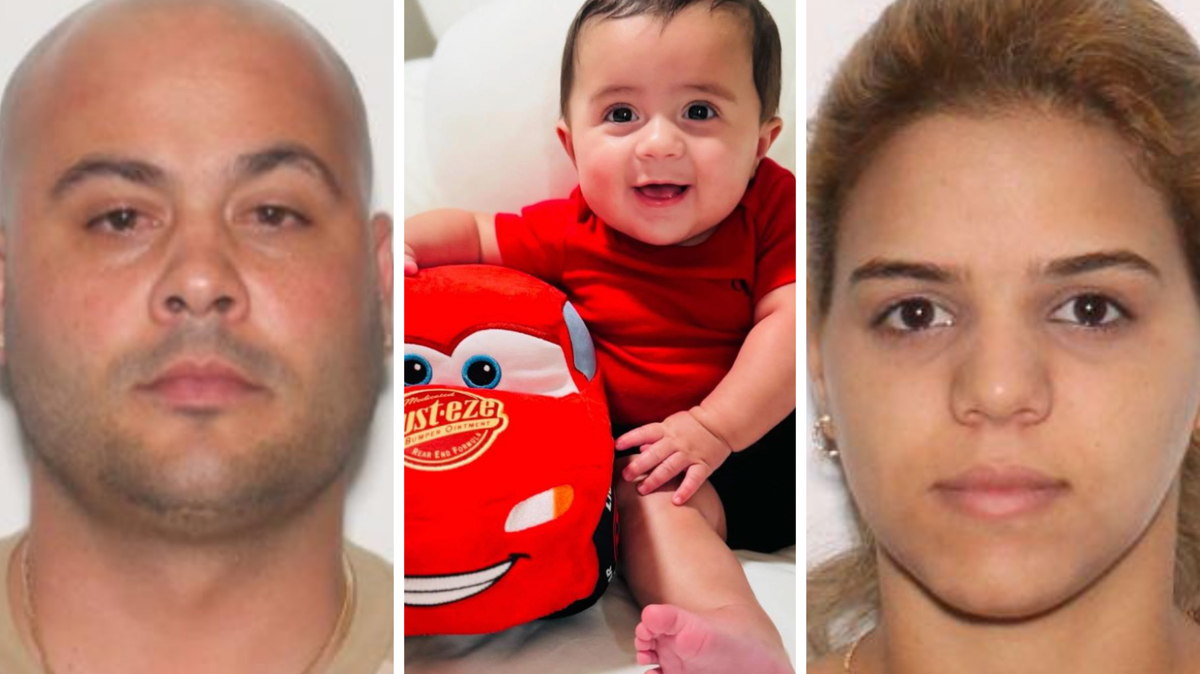 From left to right: Alfredo Carballo Gonzalez, 32, 5-month-old Alain Carballo, Ariely Alvarez Cabrera, 27.