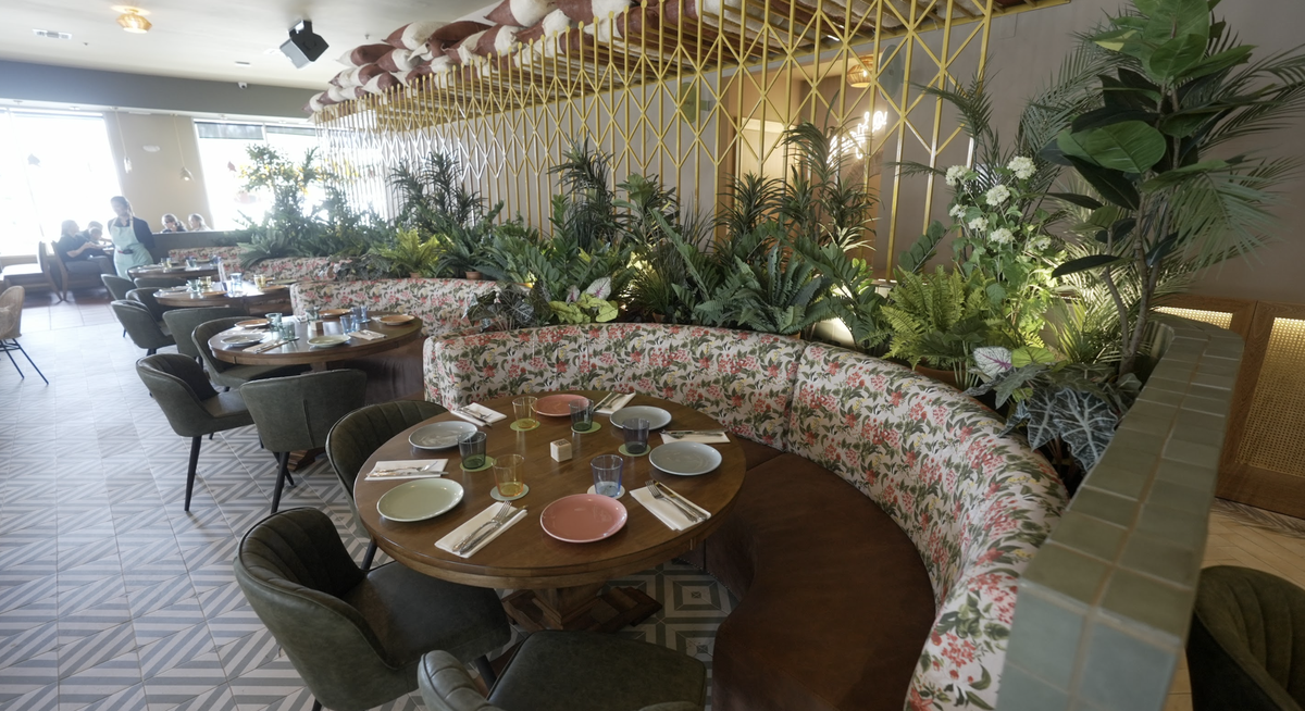 Banquettes at the new Alegria restaurant, from Colombian hospitality group El Rancherito.