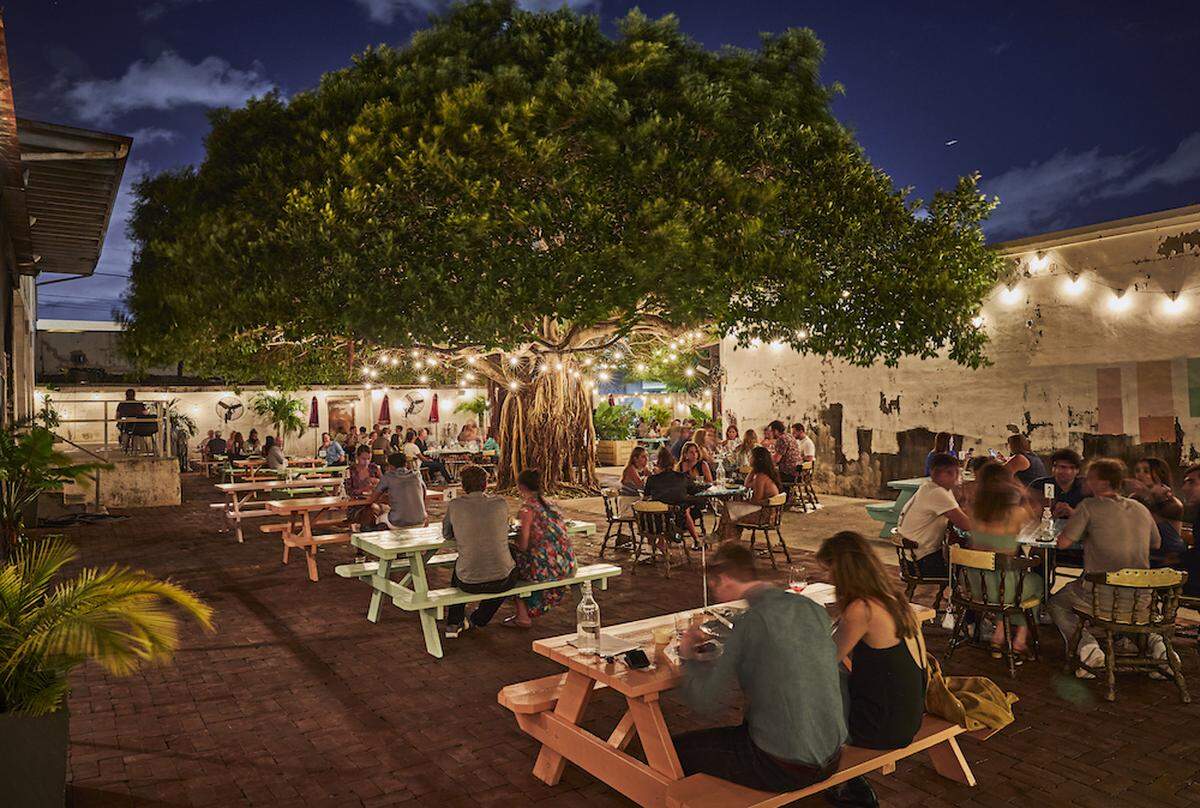 The original Sunny’s Steakhouse as a pandemic pop-up at Lot 6 in Miami’s Little River neighborhood.