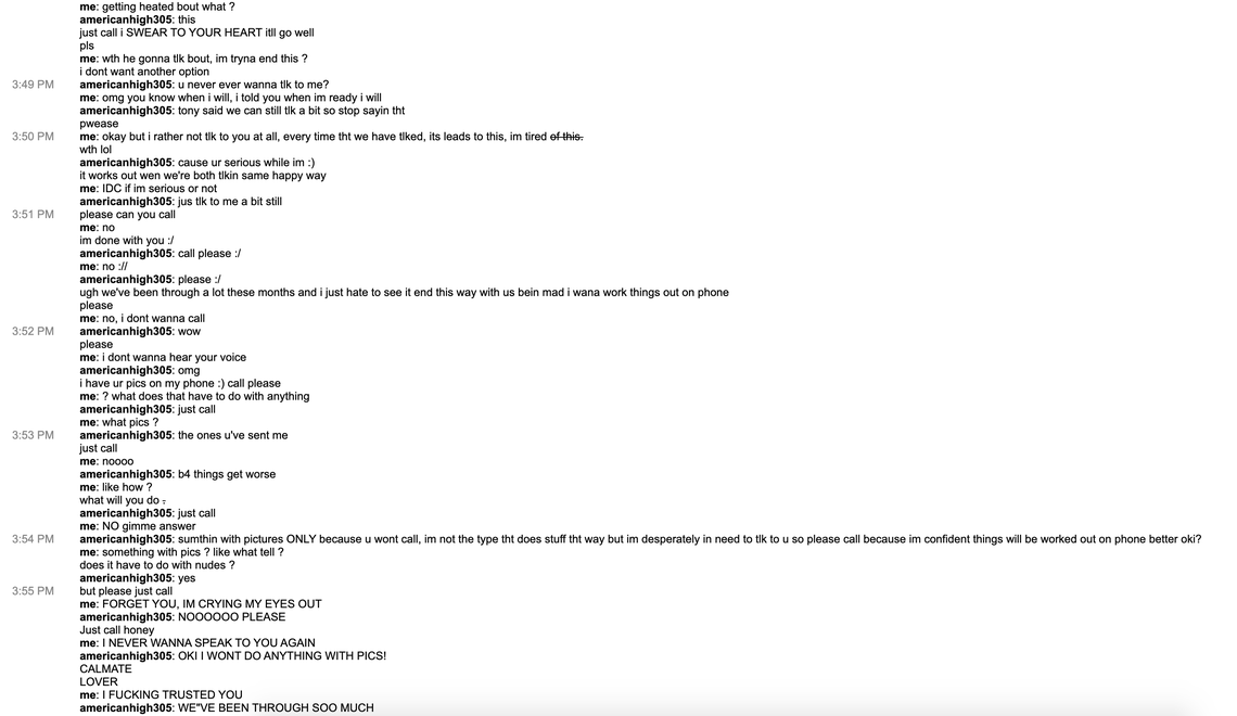 A Google chat conversation bewteen Joel Franco (americanhigh305) and Isabelle in June 2011.