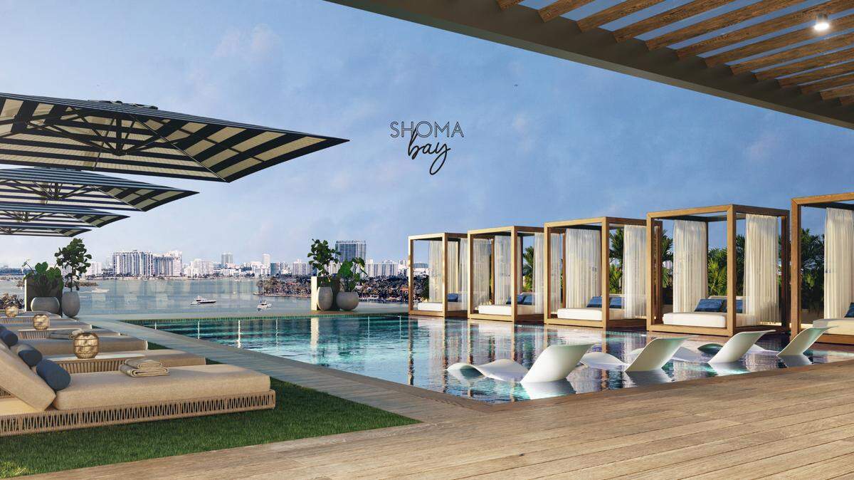 Shoma Group will develop an apartment rental project in North Bay Village, which will deliver the community’s first workforce housing units. A rendering shows the project’s pool deck.
