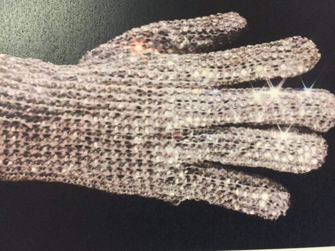 Late pop superstar Michael Jackson’s crystal-studded glove.