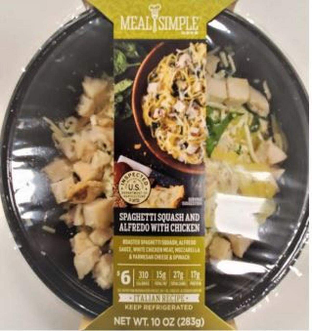 Meal Simple Spaghetti Squash Alfredo with Chicken