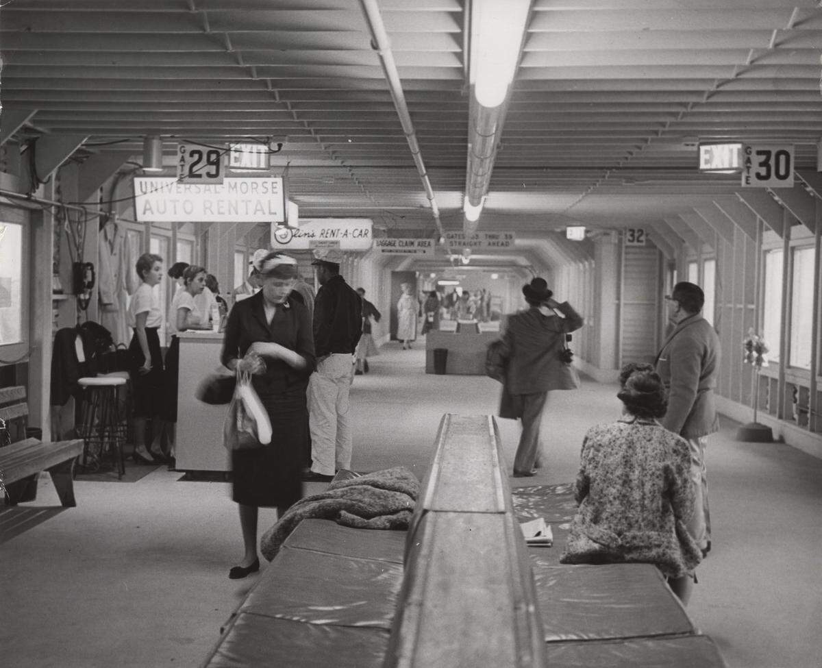 A scene at the Miami airport in 1959.