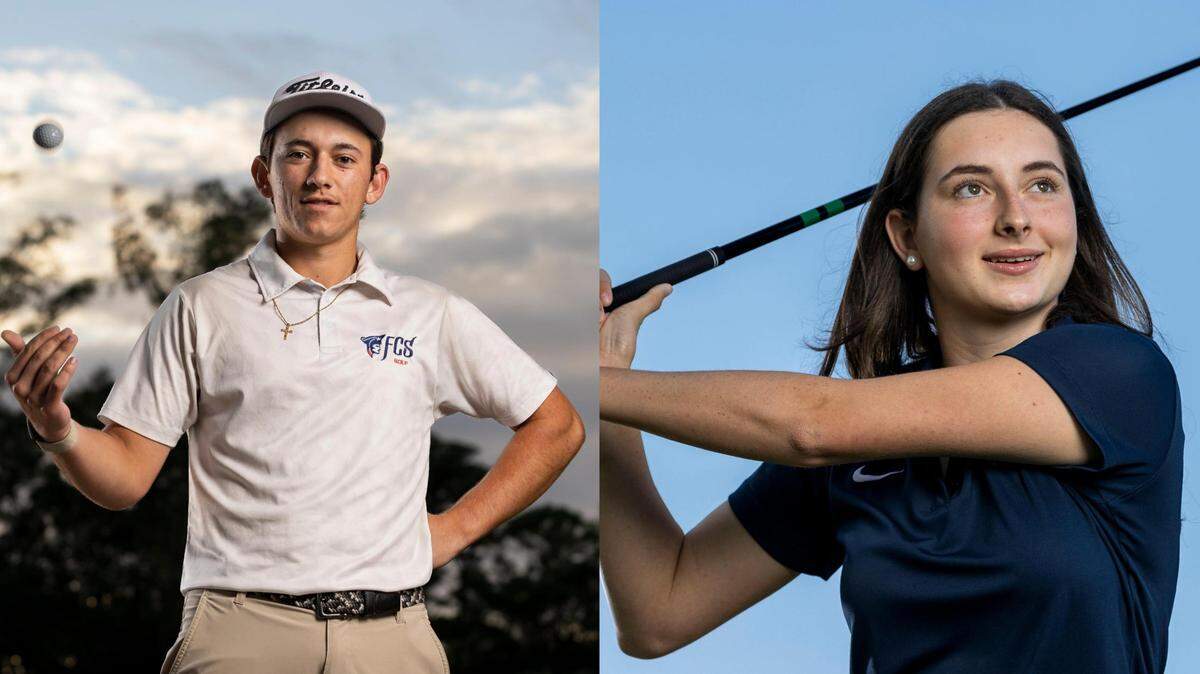 Miami Herald 2022 Dade golfers of the year: Florida Christian’s Nicholas Prieto and Palmer Trinity’s Remi Bacardi.