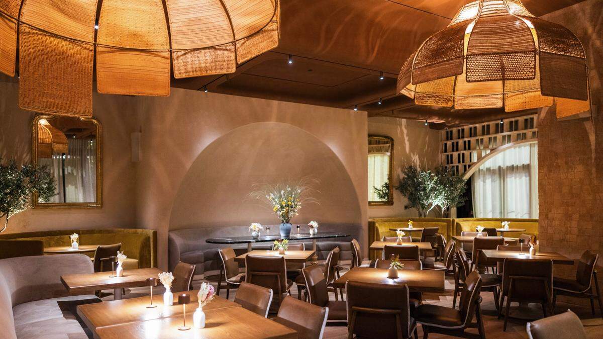The interior of Mika, Chef Michael White’s new coastal Mediterranean restaurant in Coral Gables.