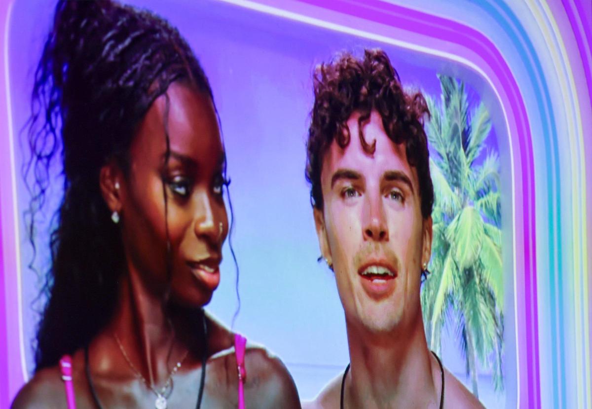 On the right FAU alum and “Love Island” finalist Nicolas “Nic” Vansteenberghe, appeared in the finale as The Dead Flamingo hosted a watch party of the popular show which featured South Florida contestants on Sunday, July 14, 2025, in Miami, Florida.