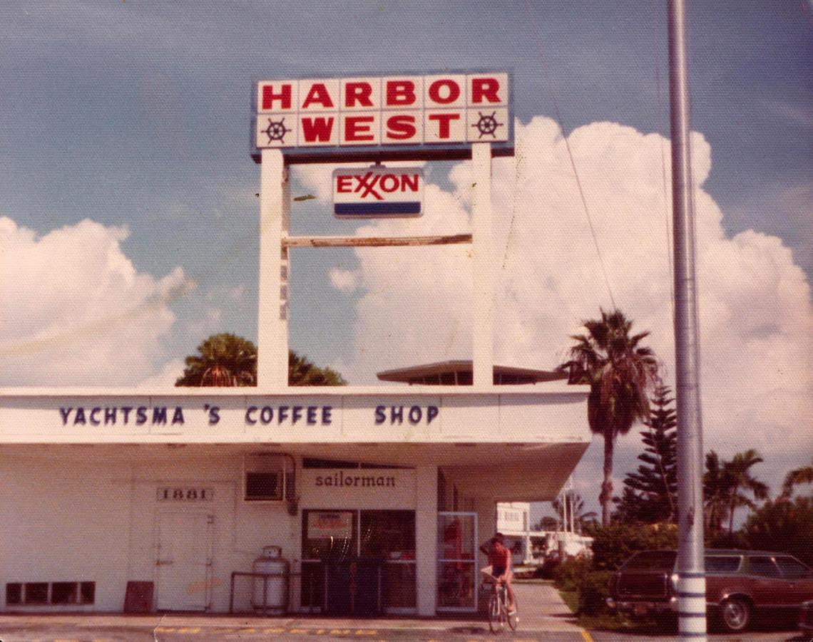 Sailorman’s first location at Harbor West in Fort Lauderdale in 1977.