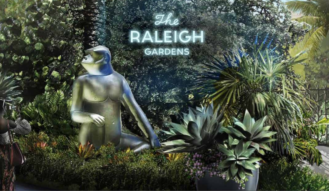 Rendering at the Raleigh Garden at The Raleigh Hotel