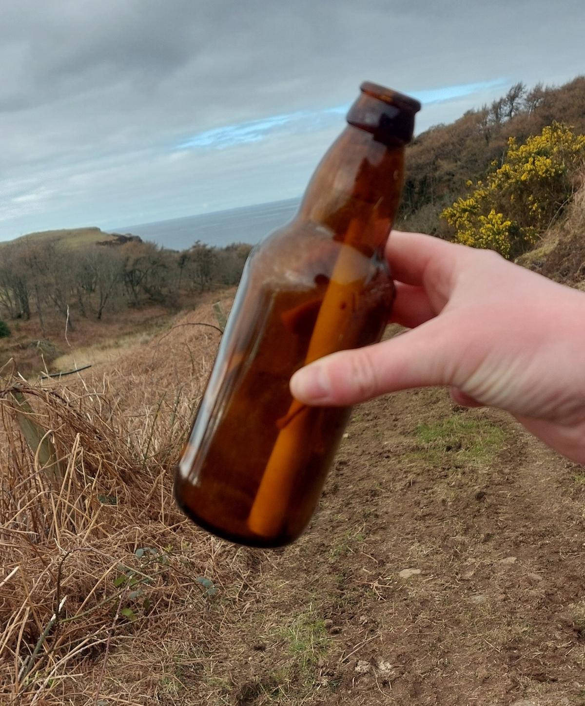 Lambert was surprised the bottle hadn’t been damaged on the rocks, but was in good condition.