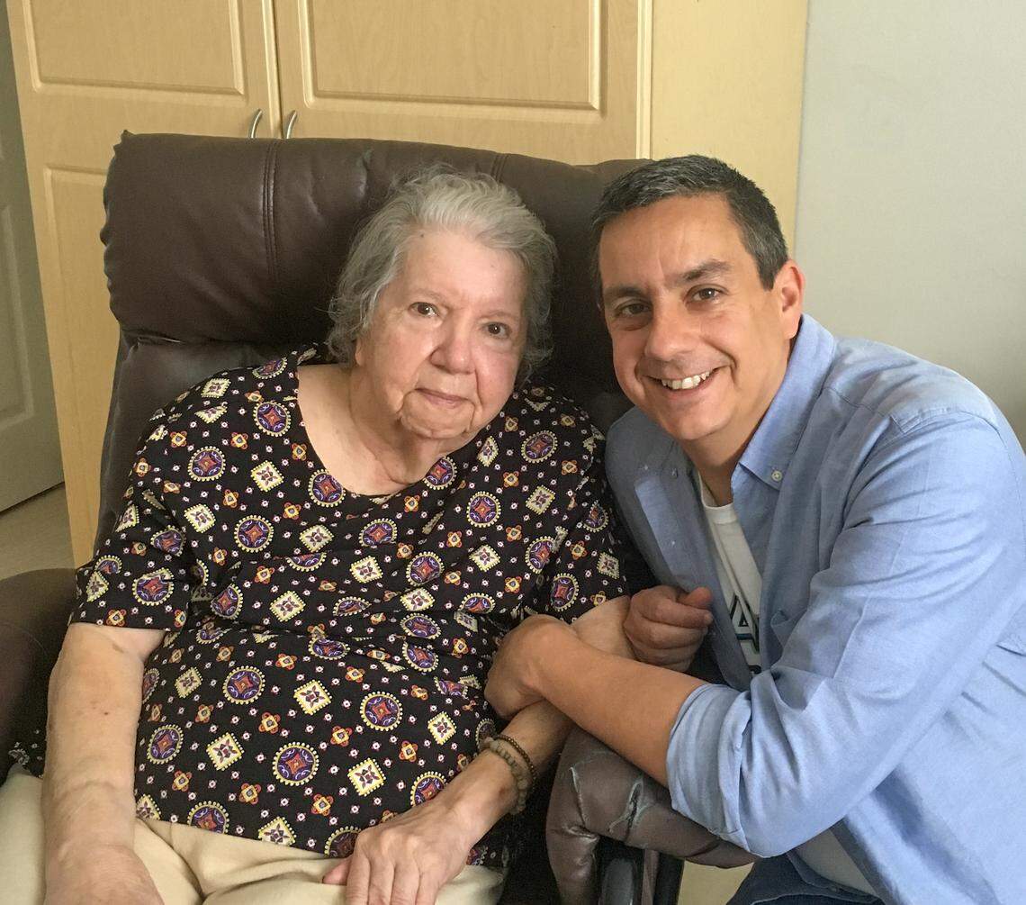 Rosa Zamanillo died Saturday at the Residential Plaza Blue Lagoon assisted living facility in Miami. She is here with her son, Jorge Zamanillo.