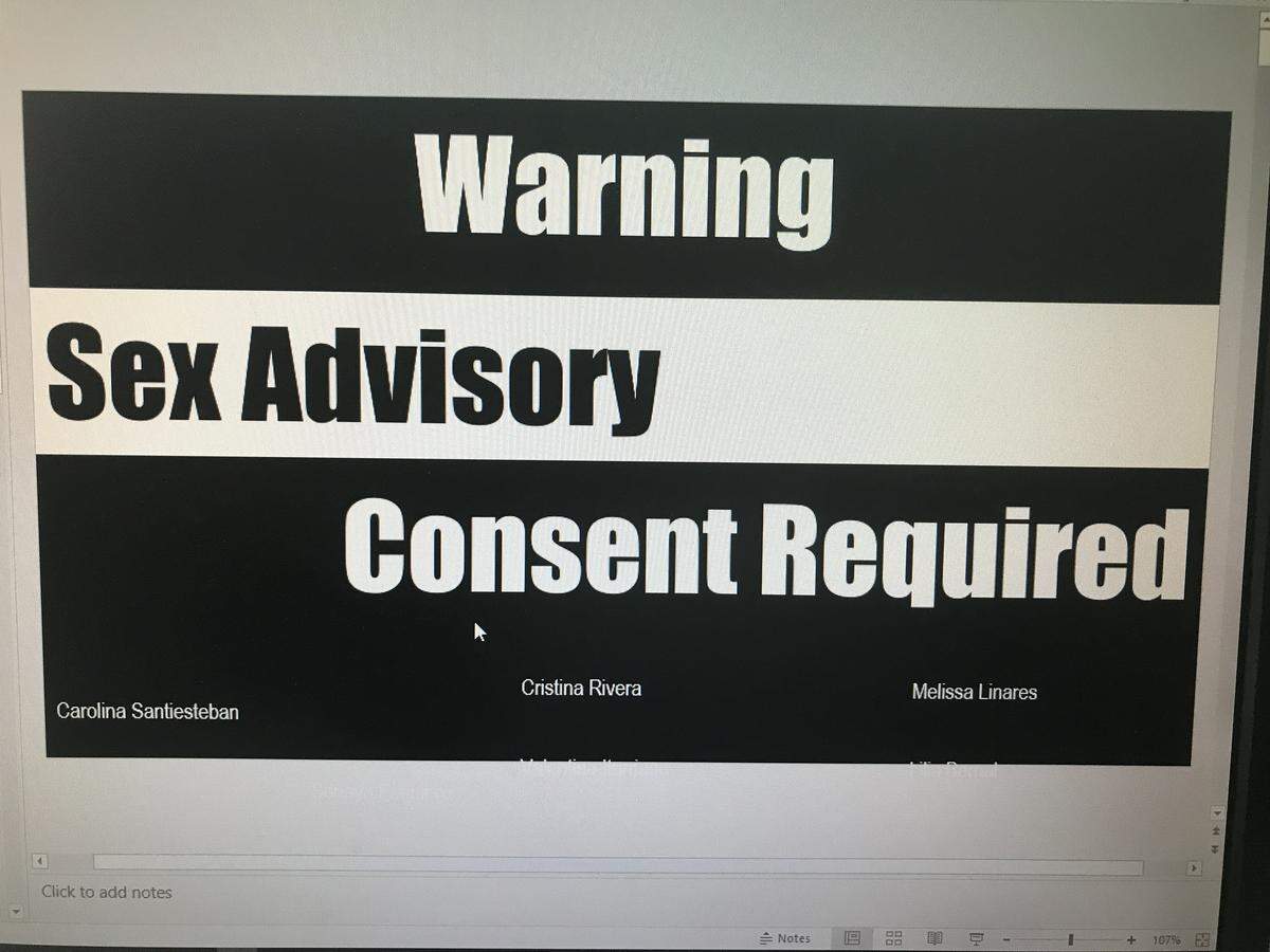 This image is from the Powerpoint presentation of one of the class projects.