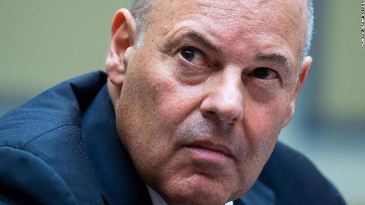 Postmaster General Louis DeJoy at a hearing in 2020