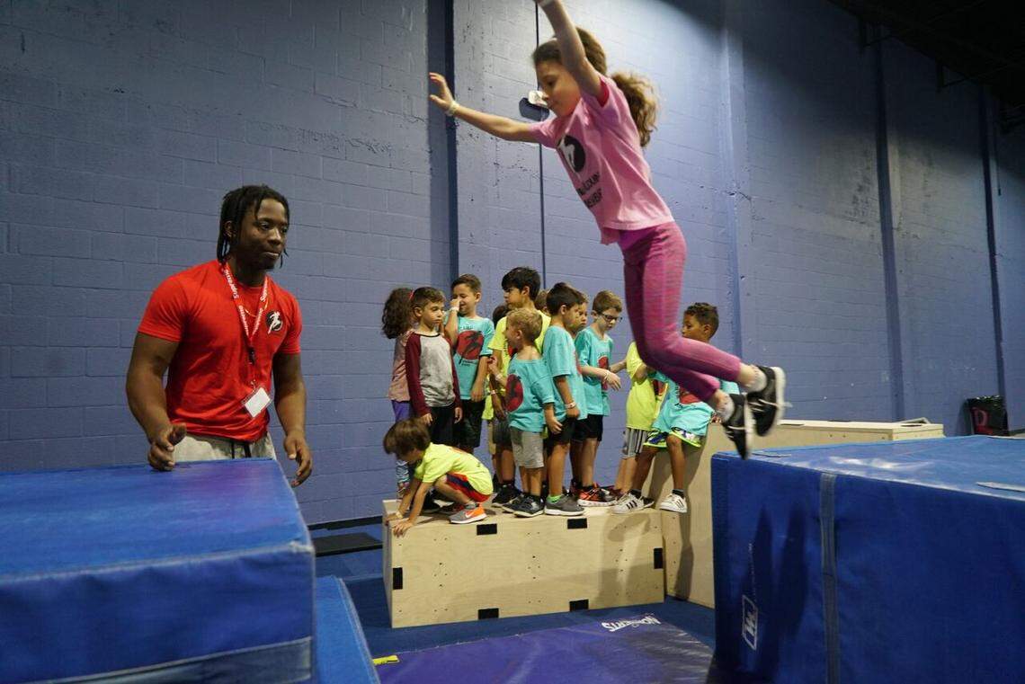 The Ninja Lounge summer camp at Dezerland Park in North Miami.