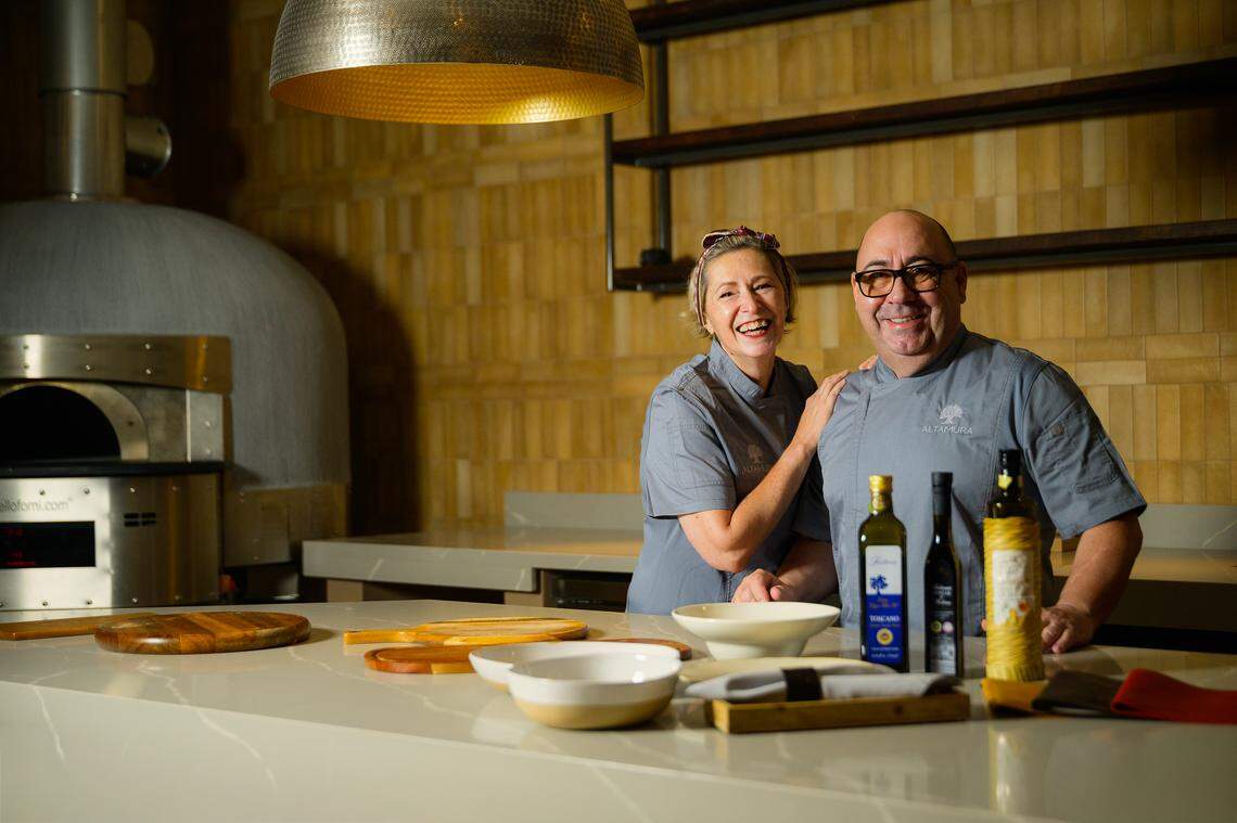 Elisabetta and Massimo Tundo at their new Italian restaurant Altamura Trattoria.