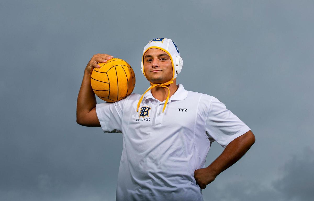 Dade Water Polo Player of the Year Carlos Veccio, from Belen Jesuit Preparatory School, is photographed at A.D. Barnes Park in Miami, Florida on Tuesday, May 3, 2022.